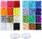 Pony Beads Jewelry Making Kit, 9mm Pony Beads Rainbow Opaque Beads Small Loose Spacer Beads for Friendship Bracelet Jewelry Necklace Making Crafts for Independence Day Gift (24colors)